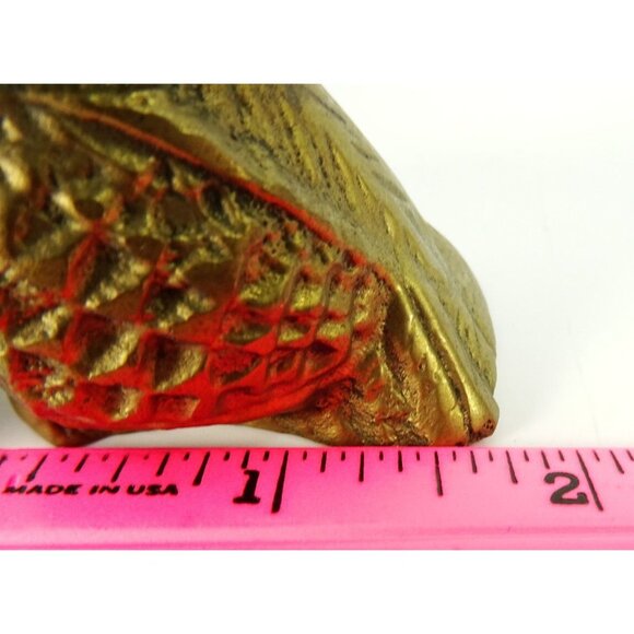 Pair of Small Toucans Birds Vintage Solid Brass Figurines Paperweights MCM - Picture 8 of 8